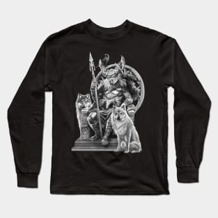 God Odin Norse Mythology Viking Paganism Medieval History Long Sleeve T-Shirt